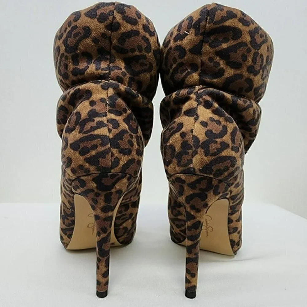 Jessica Simpson Animal Print Quilted Booties 7